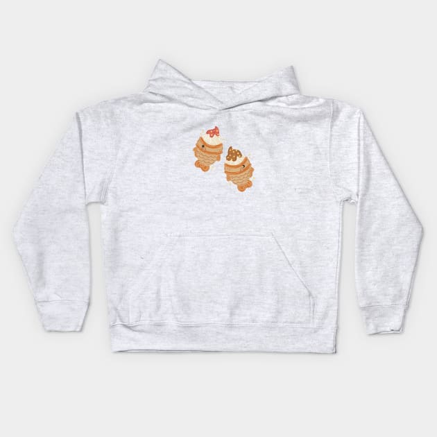 Taiyaki ice cream Kids Hoodie by SiselieStudio